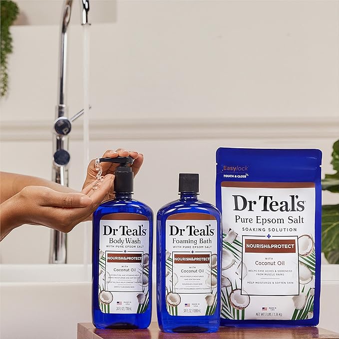 Dr Teal's Foaming Bath with Pure Epsom Salt, Nourish & Protect with Coconut Oil - Image 7