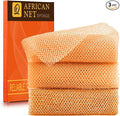 UJFQBH 3 Pieces African Bath Sponge African Net Long Net Bath Sponge by BuyNow