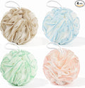 Yolaist Loofah Sponge 4 Pack, Exfoliating Body Scrubber by Yolaist