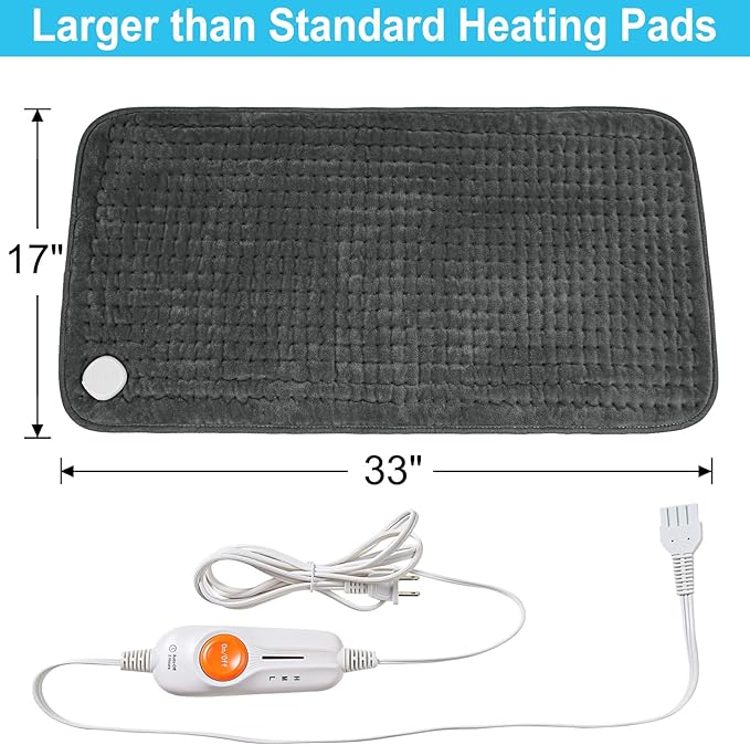 Boileau Electric Heating Pad for Back Pain and Period Cramps Relief, 3 Heating - Image 9