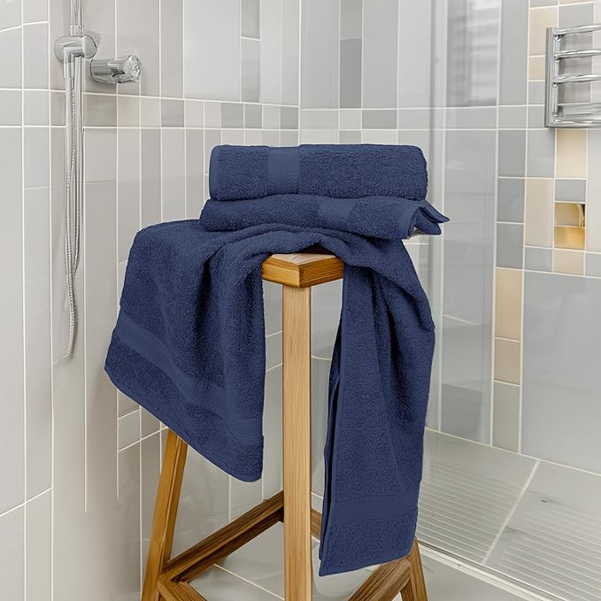 Commercial Bulk Pack of 12 Small Bath Towels – 100% Cotton Terry 24" x 46" – - Image 4