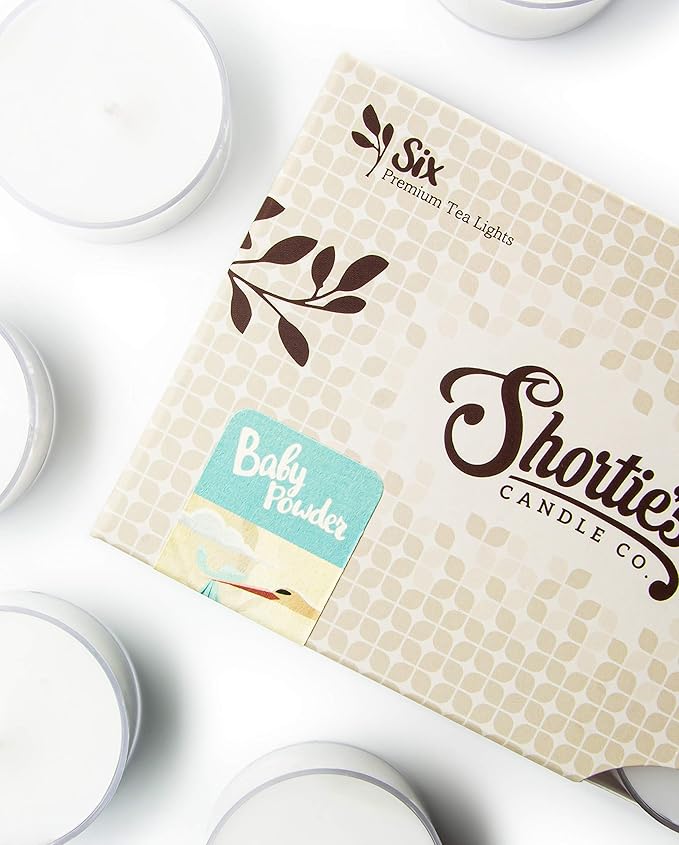 Shortie's Candle Company Baby Powder Premium Tealight Candles - Image 4
