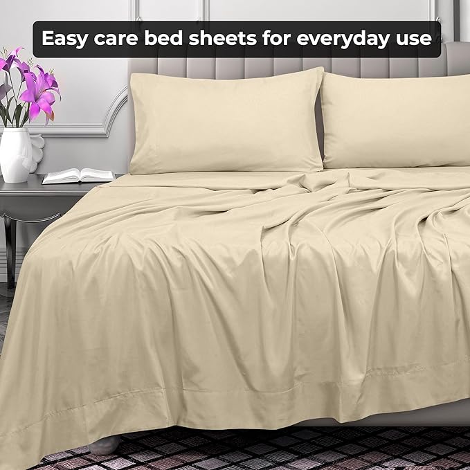 Royale Linens 2 Pack Bulk Flat Sheet Set - Image 7