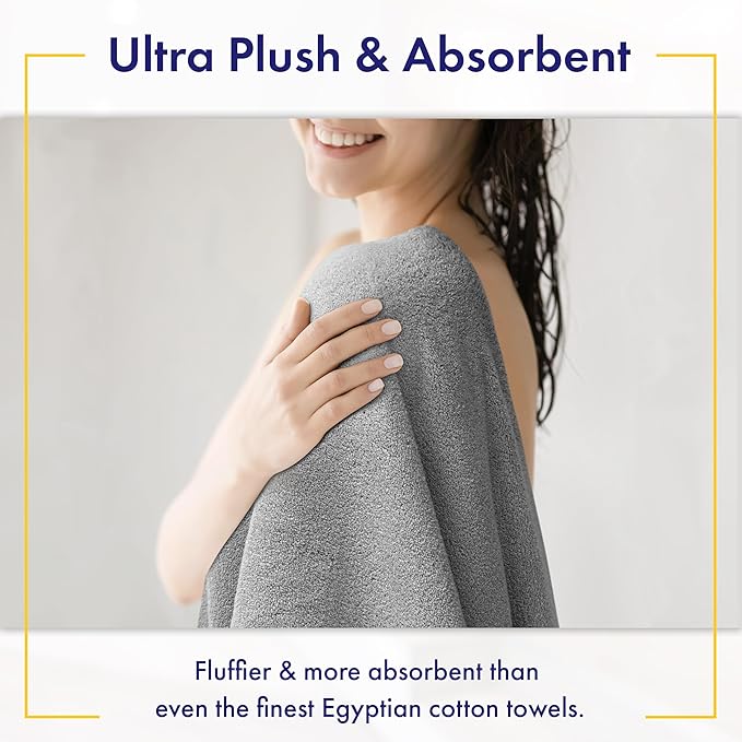 Alusa Home Ultra Soft & Plush Viscose from Bamboo Bath Sheets - Image 3