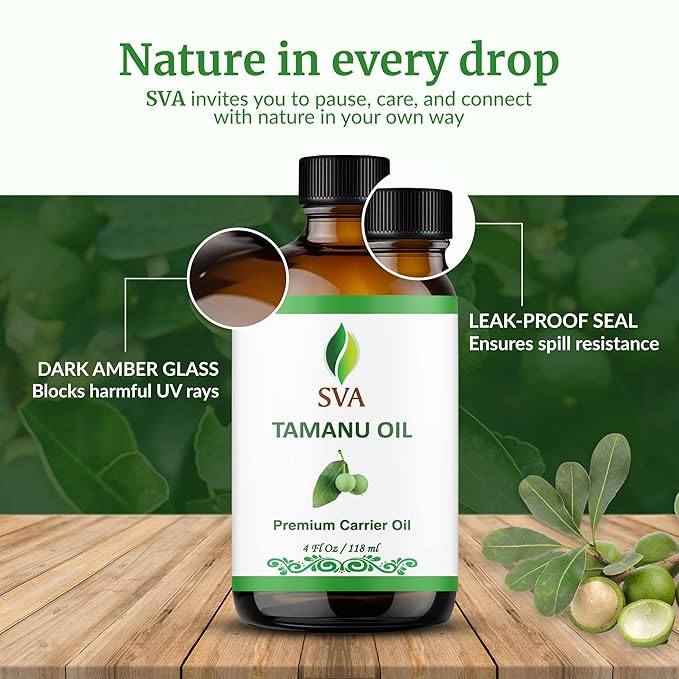 SVA Tamanu Oil - 4 Fl Oz – 100% Natural Cold Pressed Tamanu Oil - - Image 7