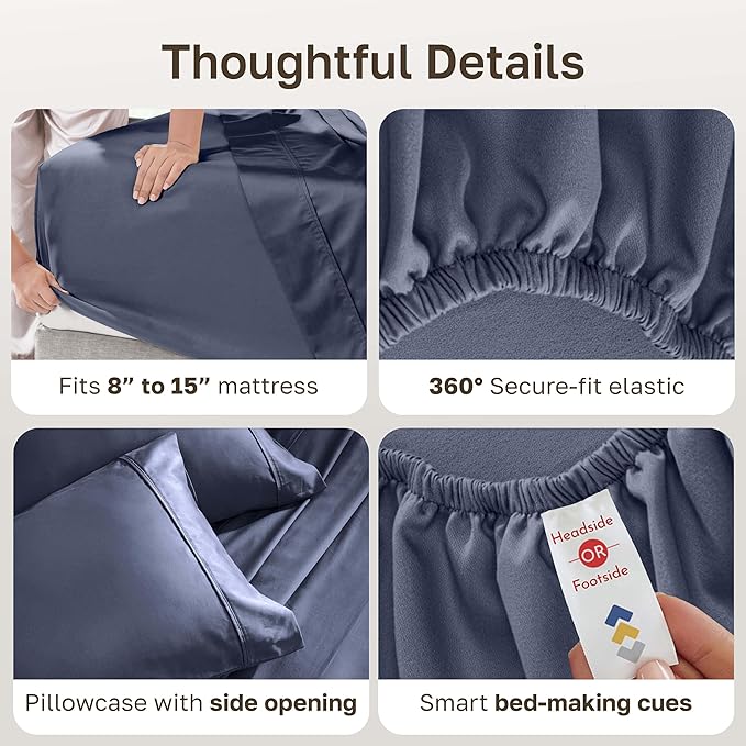 California Design Den Soft 100% Cotton Twin XL Bed Sheets Set, 400 Thread Count - Image 6