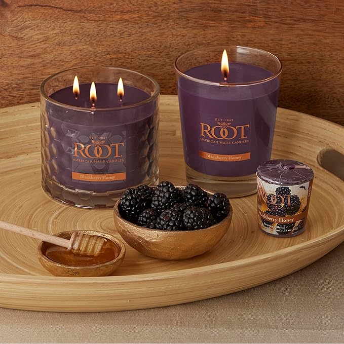 Root Candles Scented Candles Honeycomb Beeswax Blend Premium Handcrafted Candle - Image 3