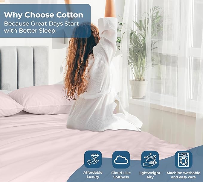 Royale Linens 100% Organic Cotton Twin Flat Sheet Only - Image 7