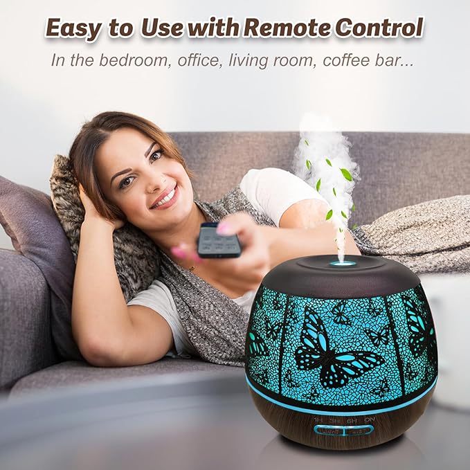 Roonbo Diffusers for Essential Oils Large Room 400ml, Essential Oil Diffuser - Image 7