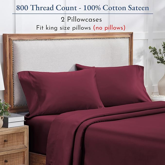California Design Den King Size Pillows Cases Set of 2 - Image 4