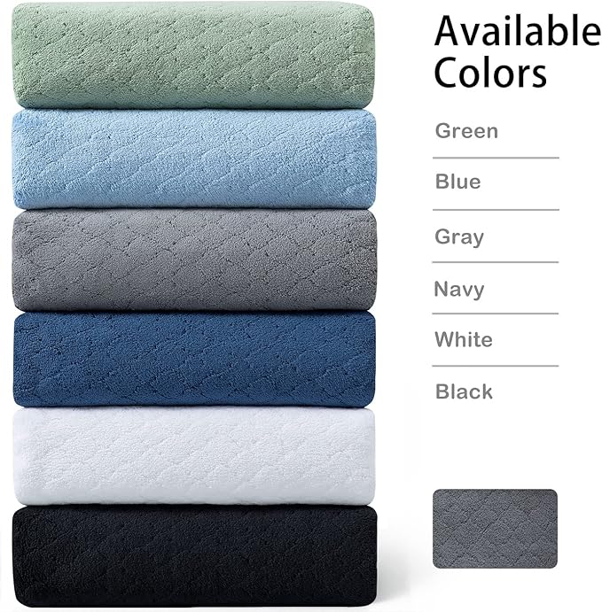 8-Piece Blue Bath Towels Set, 2 Oversized Large Bath Towels Sheet, 2 Hand - Image 9
