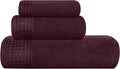 GLAMBURG Ultra Soft 3 Pack Cotton Towel Set, Contains a Bath Towel 28x55 inch by GLAMBURG