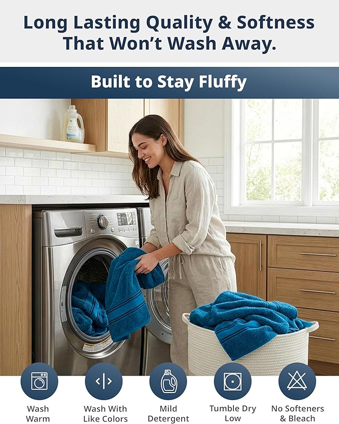 LANE LINEN Oversized Bath Towels - Image 8