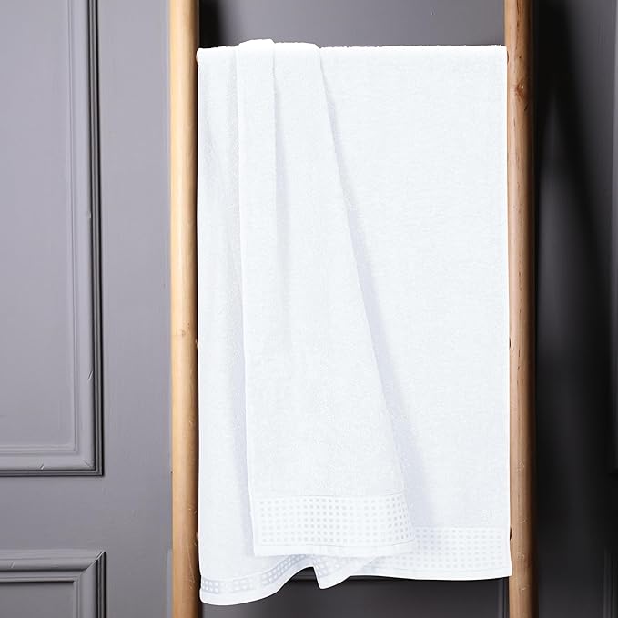 GLAMBURG Cotton 2 Pack Oversized Bath Sheet 35 x 70, Large Bath Sheet, Ultra - Image 3