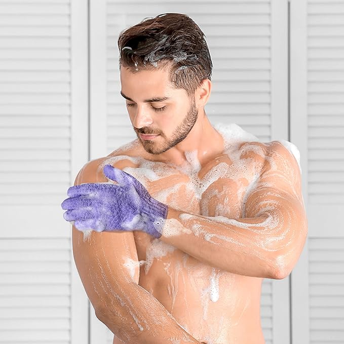Evridwear Exfoliating Dual Texture Bath Gloves - Image 9