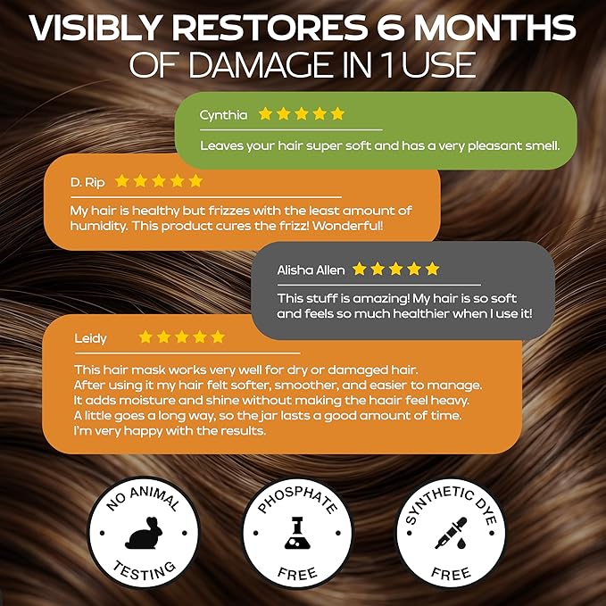 Keratin Hair Mask for Dry, Damaged or Long Hair - Image 7