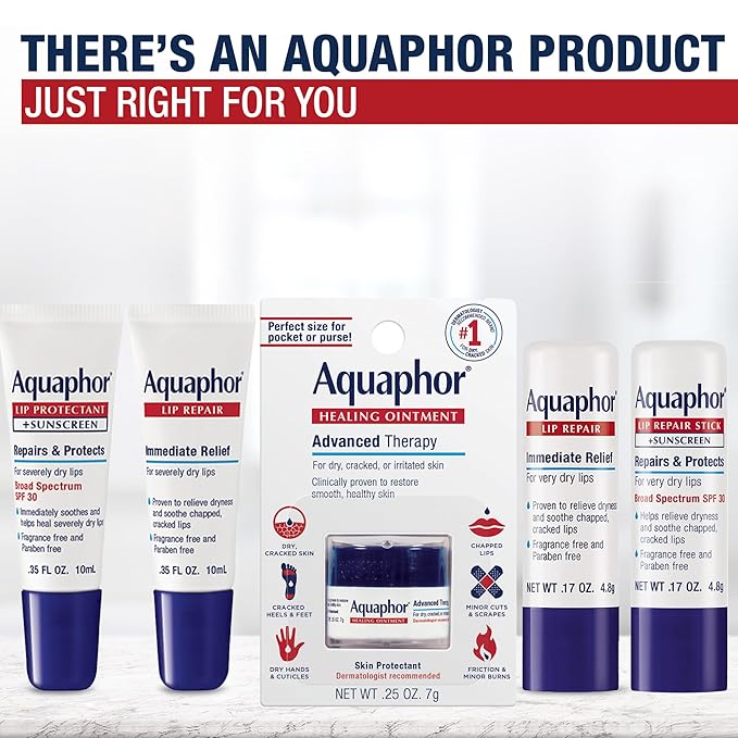 Aquaphor Lip Repair Ointment, Moisturizing Lip Balm Pack, Relieves Dryness - Image 5