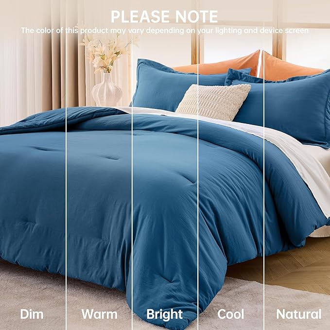 MUXHOMO Queen Comforter Set, All Season Ultra Soft Down Alternative Bedding - Image 9