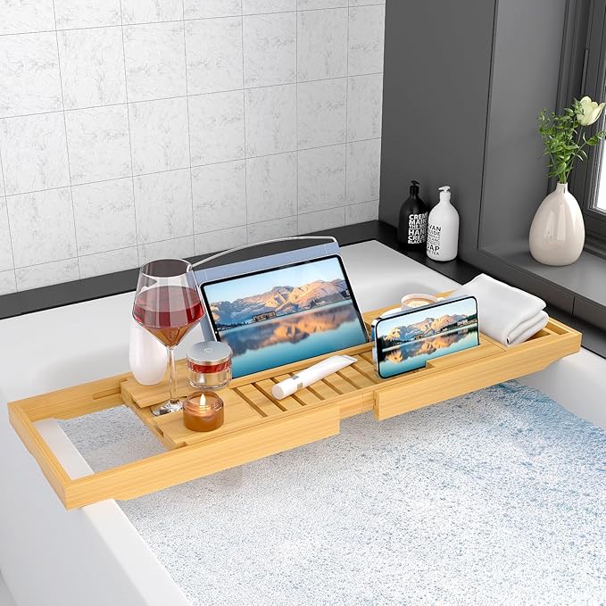 Sen Yi Bao Luxury Bamboo Bathtub Tray - Image 3