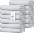 Commercial Bulk Pack of 12 Small Bath Towels – 100% Cotton Terry 24" x 46" – by TEXCRAFT