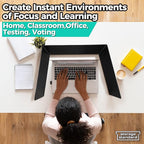 22-Pack Desk Dividers for Students - Durable & Waterproof Plastic Study Carrel Divider, Classroom Folders Teacher Supplies, Easy-to-Clean Plastic Privacy Shield Folder Boards for Student Desks, Black