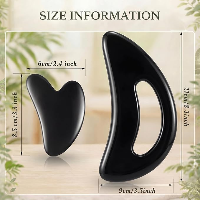 BBTO 2 Pcs Body Gua Sha Tool Large Resin Scraping Tools - Image 2