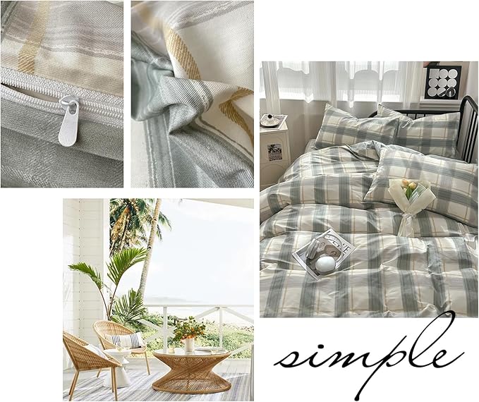 mixinni Full Size Buffalo Plaid Duvet Cover Set - Image 5