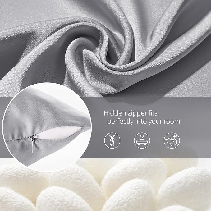 Silk Pillowcase for Hair and Skin Mulberry Silk Pillowcase Soft Breathable - Image 6