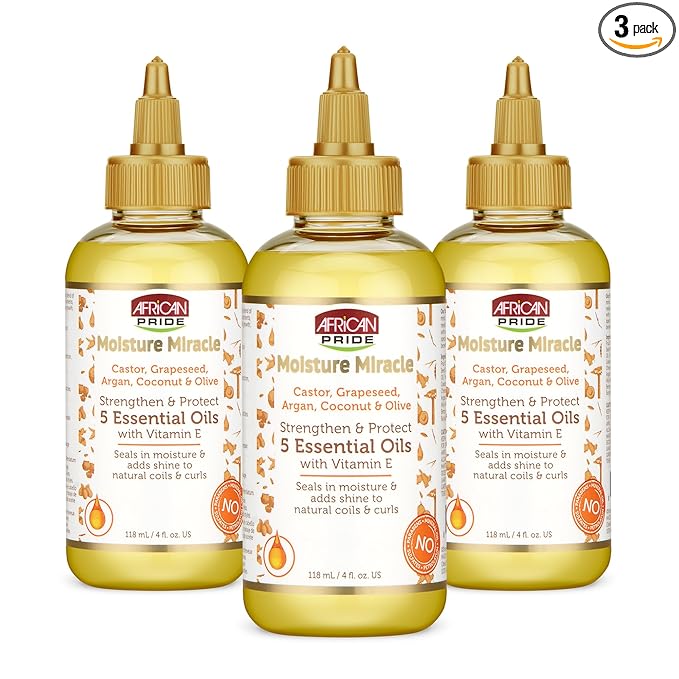 African Pride Moisture Miracle 5 Essential Hair Oils by AfricanPride
