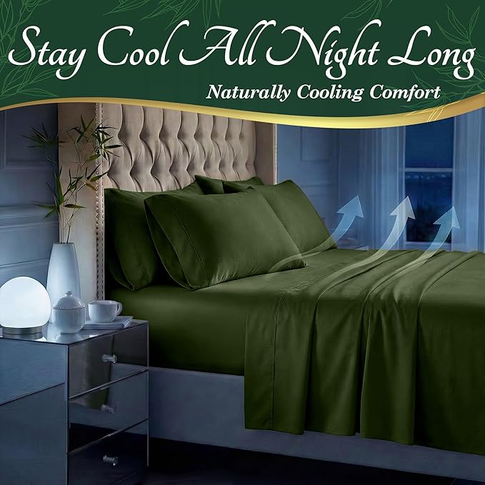 DECOLURE 100% Viscose Derived from Bamboo Sheets California King Size - Image 3