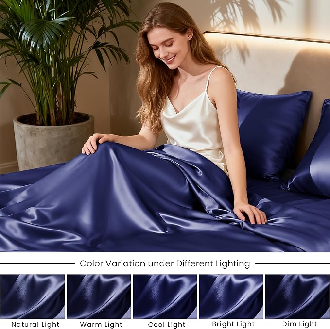 Love's cabin Full Size Satin Sheet Sets - Image 7