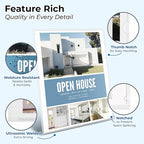 Dunwell Clear Folders for Documents, Plastic 8.5x11 File Sleeves for Document Protection, Filing, Storage, Organization (6 Pack) Transparent Folders with Pockets, Durable Letter Size Document Holder