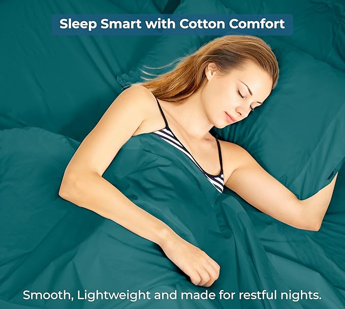 Royale Linens 100% Organic Cotton Queen Flat Sheet Only - Image 9