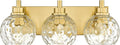Bathroom Light Fixtures Over Mirror, 3-Light Brushed Gold Vanity Light by Metwet