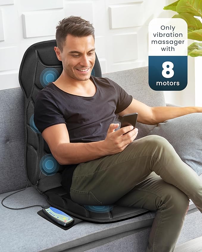 COMFIER Back Massager with Heat, Vibration Massage Seat Cushion with 8 Massage - Image 2