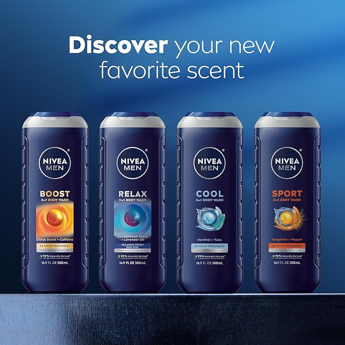 NIVEA MEN Sport Body Wash with Revitalizing Minerals, Tangerine and Pepper Scent - Image 8