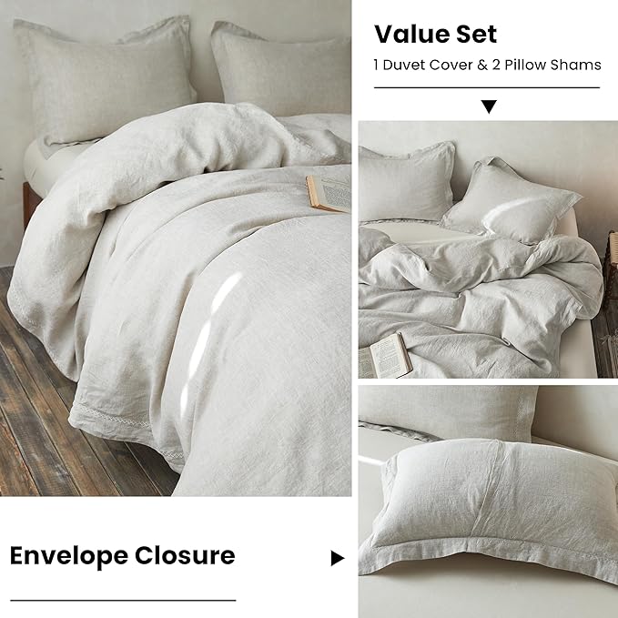Simple&Opulence 100% Linen Duvet Cover Set - Image 5