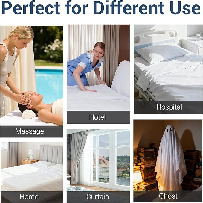 Bulk Twin Flat Sheets Only, 6 Pack Quick Sort Top Bed Sheet, Color-Coded Label - Image 3