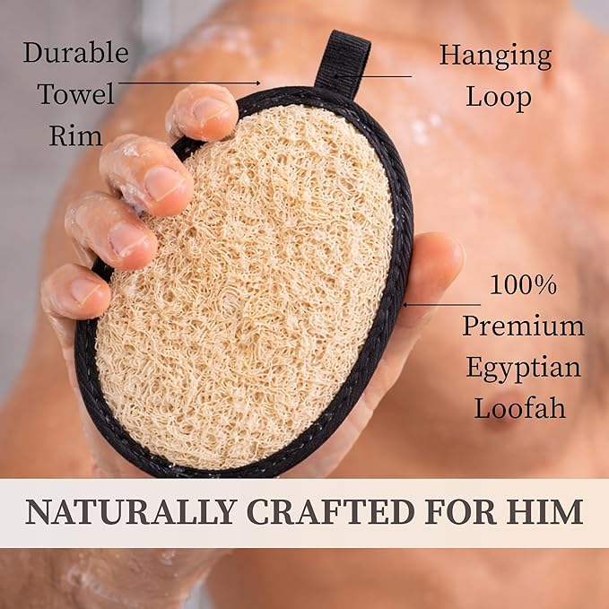CraftsOfEgypt 4-Pack Natural Egyptian Loofah Exfoliating Body Scrubber Sponges - Image 6