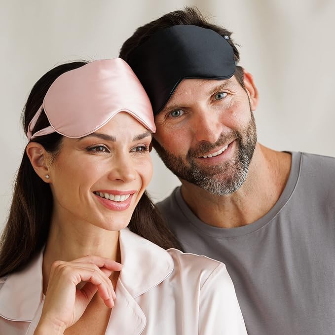 Fishers Finery 25 Momme 100% Mulberry Silk Eye Mask Adjustable Strap - Image 5