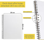 Elan A4 Drawing Book, 50 Sheets Italian Paper 90 lb/200 GSM, Acid-Free Sketch Book 11.7x8.3 Inch, White Drawing Paper Pad, A4 Sketchbook Spiral Bound