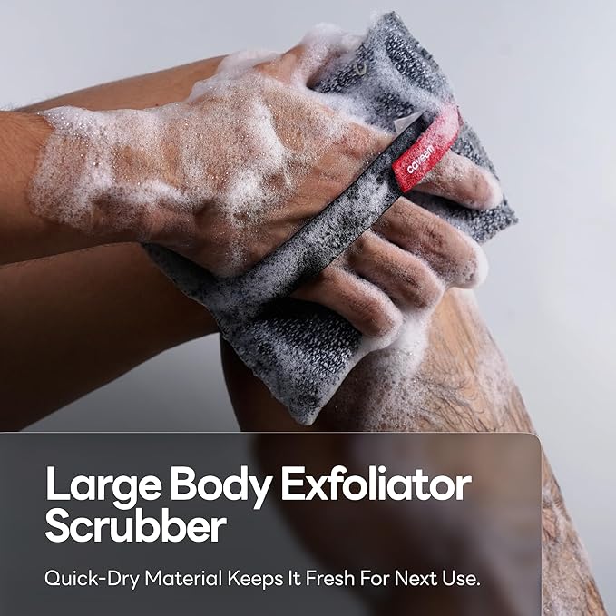 Caveem Exfoliating Body Scrubber, Rough Exfoliation Body Exfoliator Sponge - Image 4