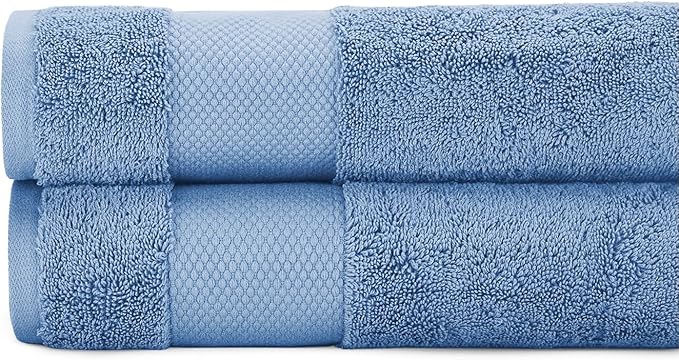 BIOWEAVES 100% Organic Cotton 700 GSM Plush Bath Towels 30" x 58" GOTS Certified by BIOWEAVES