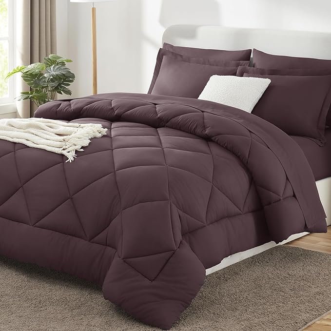 CozyLux King Size Comforter Set Cocoa Powder by CozyLux