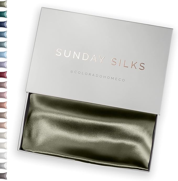 SUNDAYSILKS™ Premium Silk Pillow Cases | 100% Mulberry Silk Pillowcase by ColoradoHomeCo