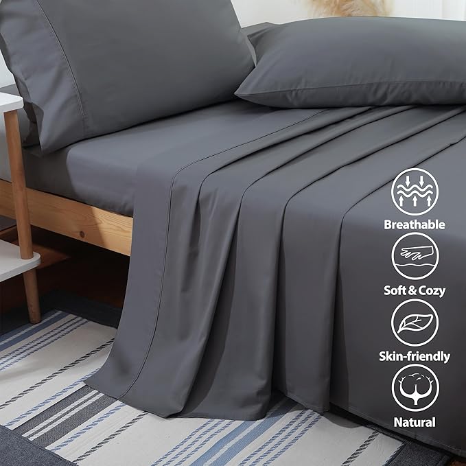 Flat Sheet Only 2 Pack, Calking Size 400 Thread Count 100% Egyptian Cotton Flat - Image 3