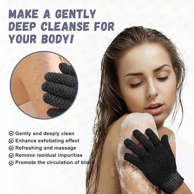 Exfoliating Dual Texture Bath Gloves - Image 2