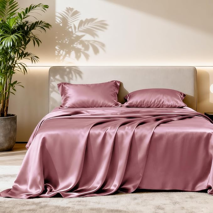 Love's cabin Twin Satin Sheets Sets by Lovescabin