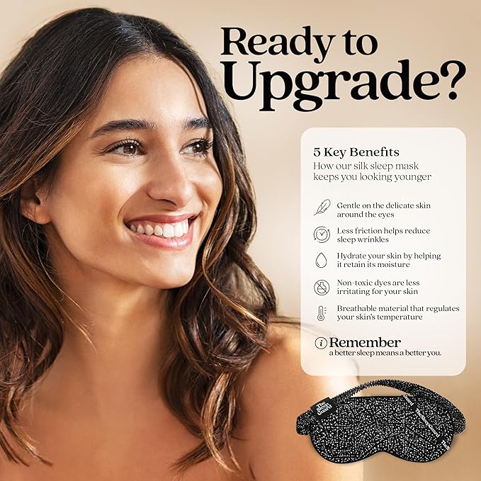 TheSleepGuard Pure Silk Sleep Mask Light Blocking Travel Essentials. Eye Masks - Image 4