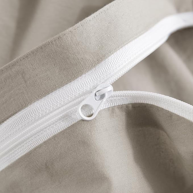 NEXHOME PRO Duvet Cover King Size, 100% Washed Cotton Orgnic Linen Like - Image 8